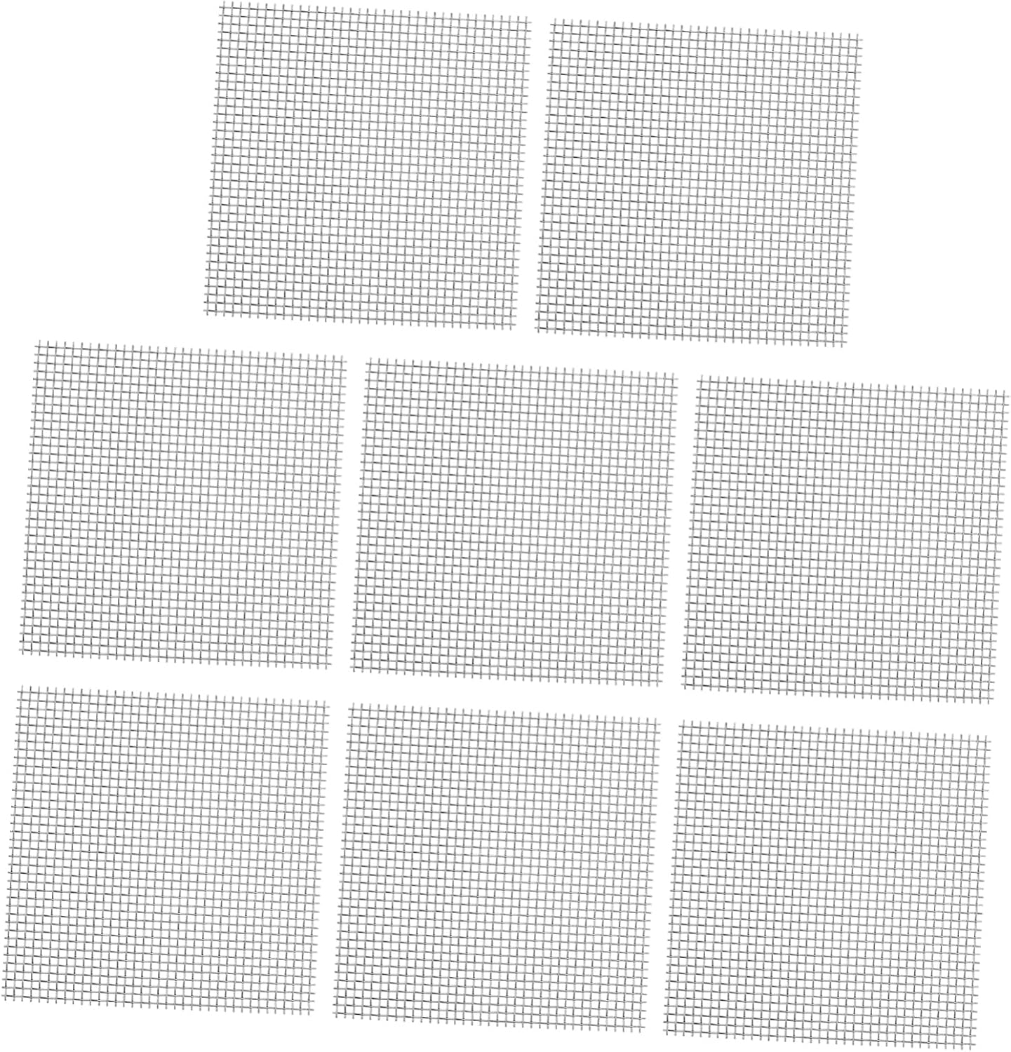 Mobestech 8Pcs Stainless Steel Wire Mesh Pad Grass Plant Fixed Net Moss Met Aquarium Fixed Mesh Pad Aquatic Plants Meet image number 6