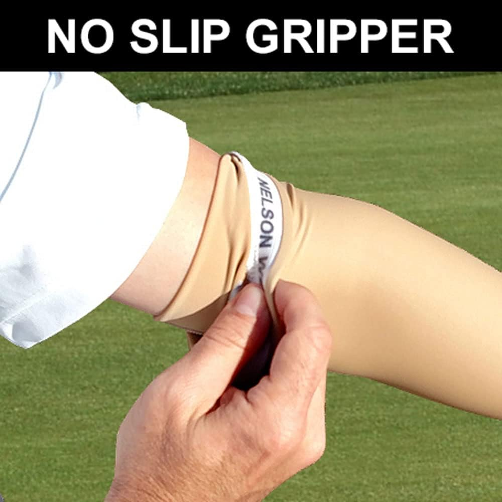 Tat2X Ink Armor Premium Forearm 9" Tattoo Sleeve Covers - No Slip Gripper - U.S. Made - Suntan - ML (Single Sleeve) image number 4