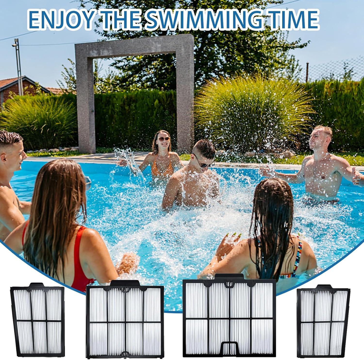 Ultra-Fine Filter Panels Compatible with Dolphin Robotic Pool Cleaners,Replace Part#9991467-R4,Pleated Cartridge Filter Replacement for Dolphin S200,Proteus Dx4,Active 20,Active 30,S300I,M600 image number 1