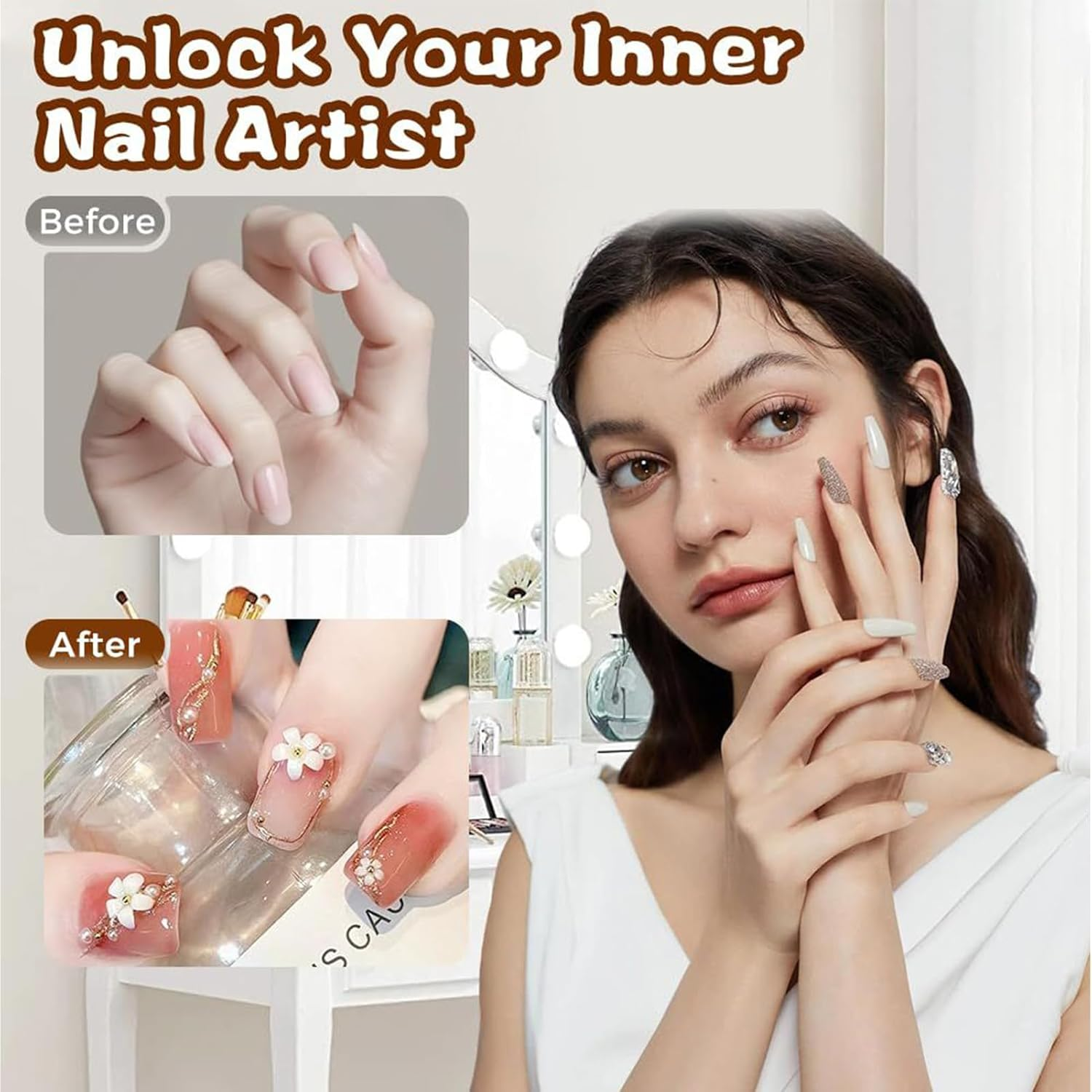 24 Colors Nail Drawing Pens Set, Waterproof Manicure Art Painting Markers, Nails Polish Art Design Manicure Tools for Women Girls Beginners & Nail Technician - 18 Colors image number 3