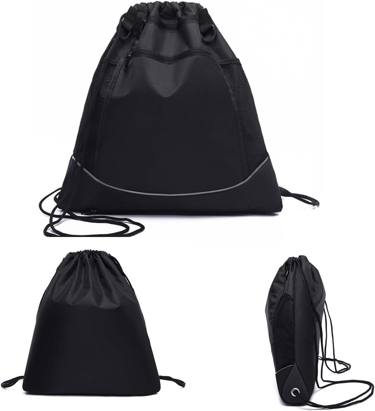 Drawstring Basketball Backpack,Foldable Storage and with Removable Mesh Pocket, Soccer, Volleyball, Baseball Multi-Purpose Training Bag Sports Backpacks image number 5