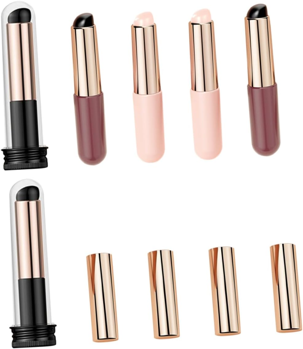 GANAZONO 6Pcs Gradient Silicone Nail Brushes for Nail Art Soft Head Applicators for Manicure Professional Tool for DIY Designs