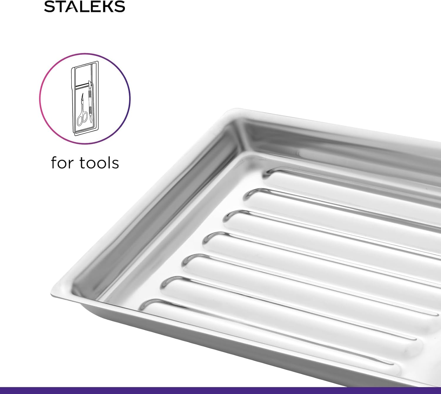 STALEKS PRO Expert 10 Type 1 Stainless Steel Instrument Tray 195X90X19 LE-10/1 image number 6