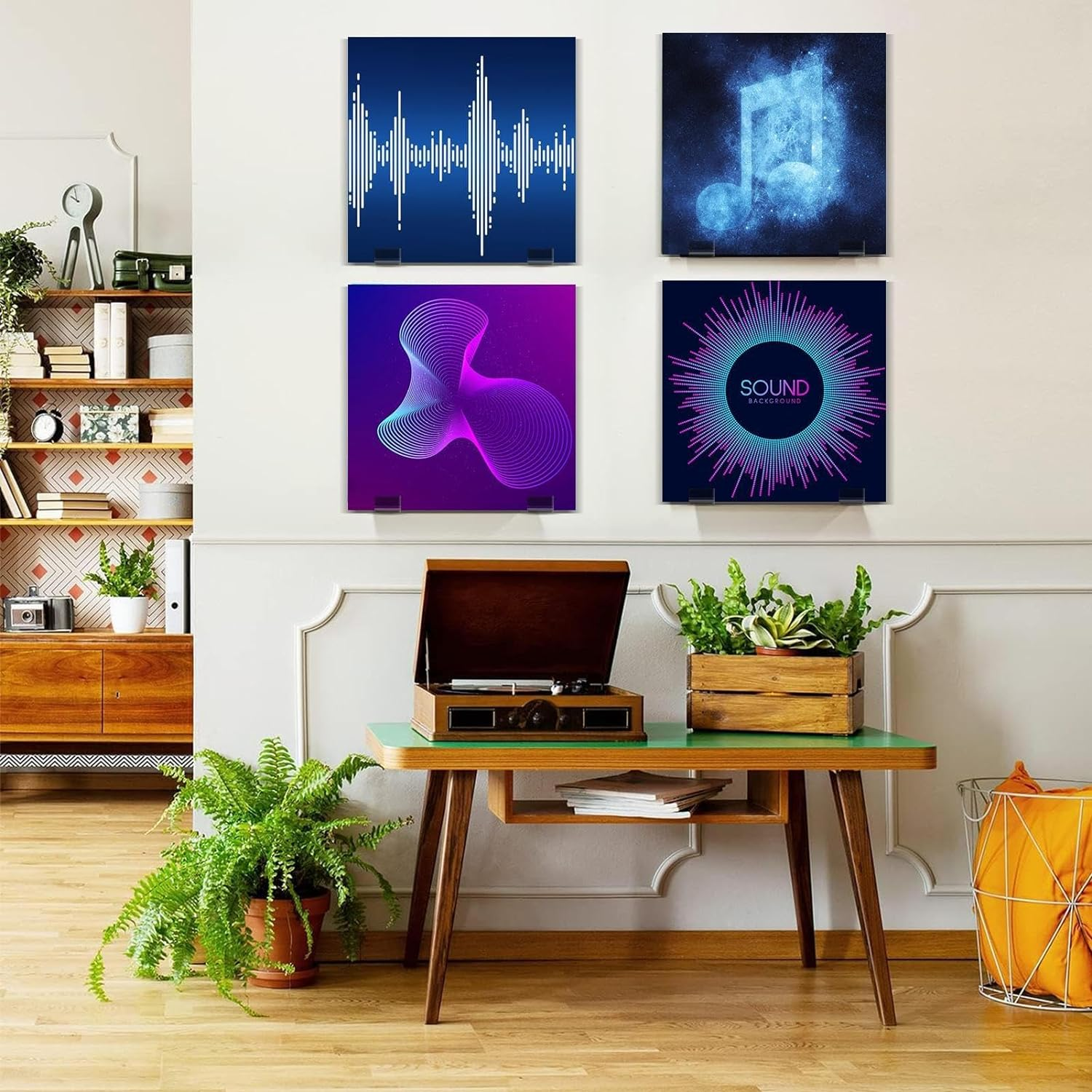 XICEN Vinyl Record Shelf Wall Mount, 12 PCS Clear Acrylic Album Record Holder Display, Kids Bookshelf, Floating Wall Shelves for Bathroom, Bedroom, Living Room, Kitchen - Clear image number 4