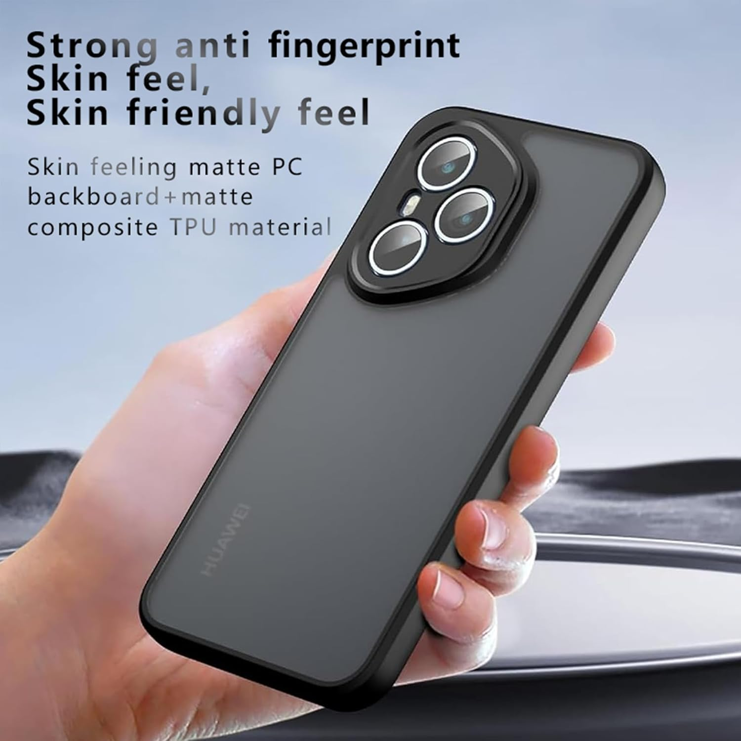 Lemxiee Case for Honor 400 Pro, Anti-Fingerprint, Fall Protection, Non-Slip, Flexible Silicone + Matte Acrylic Protective Mobile Phone Case image number 4