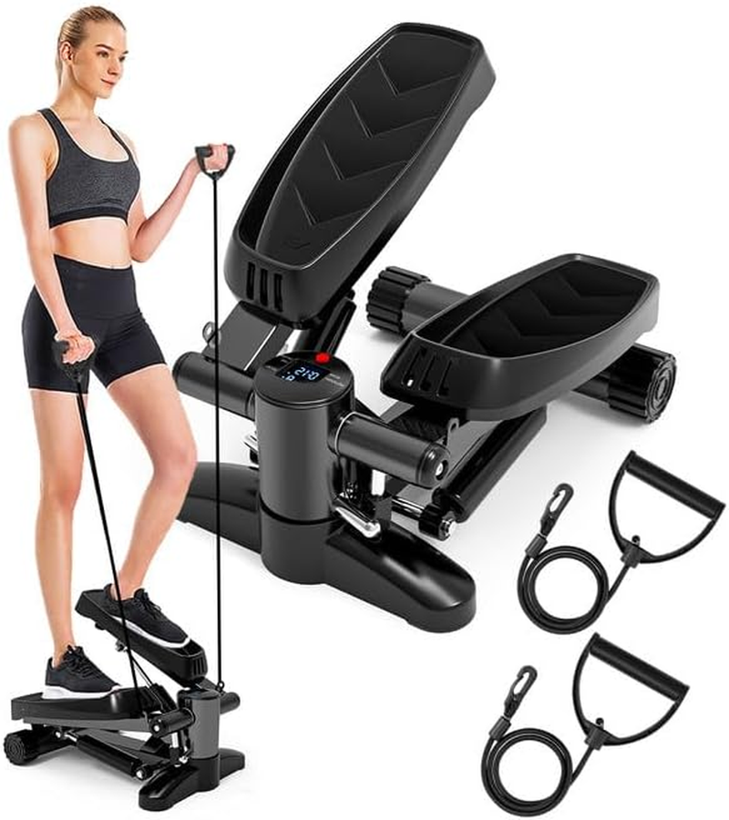 Mini Steppers for Exercise, Portable Mini Stair Stepper Exercise Equipment for Home with Resistance Band & Calories Display & Non-Slip Mat,Aerobic Step Fitness Machines for Office Workout image number 2