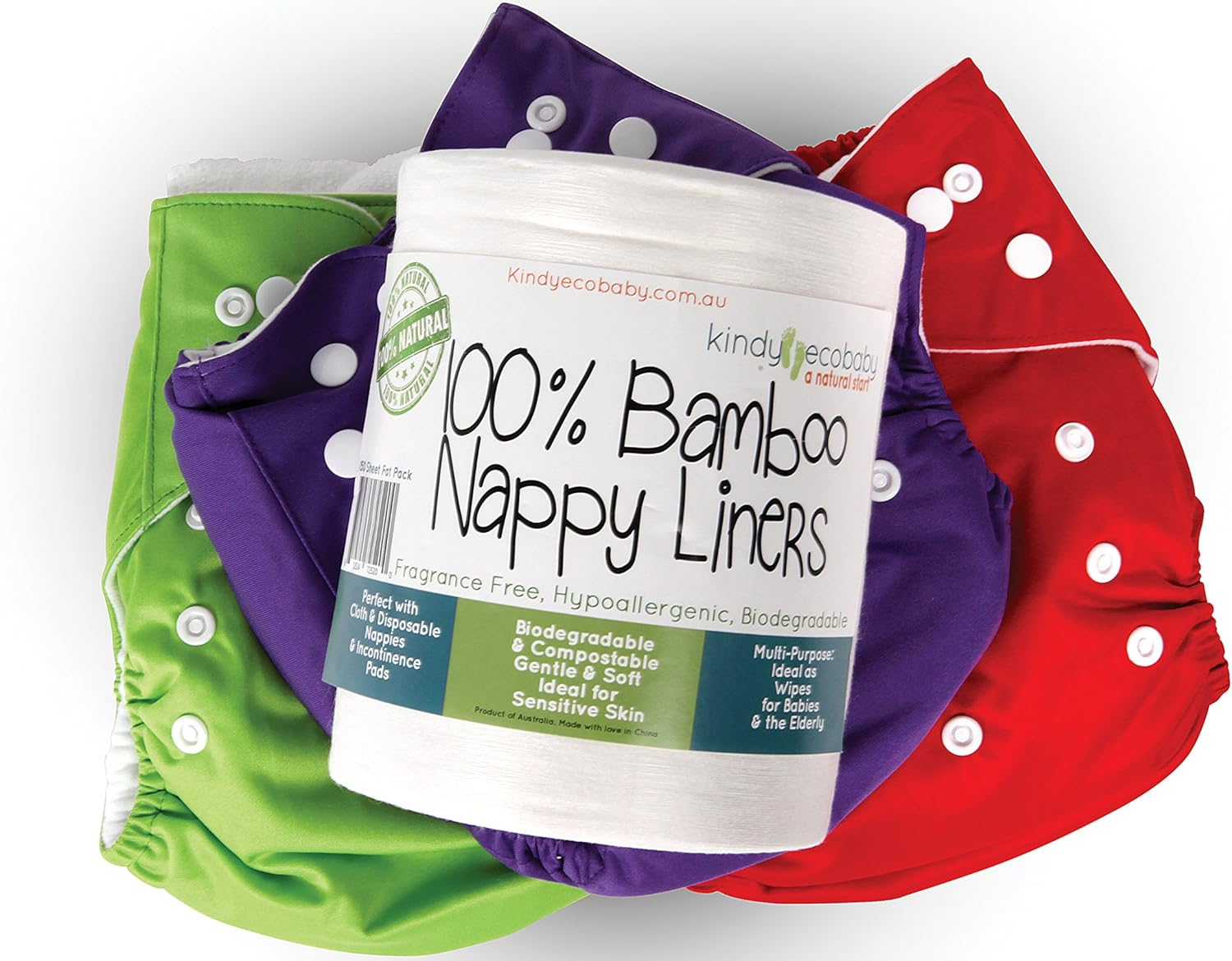 Bamboo Viscose Baby Diaper Nappy Liners for Modern Cloth Nappies, Disposable Diaper Liners, Compostable Diaper Liners, Bamboo Viscose Liners,Wipes for Baby Nappy Changes, Cloth Diaper Liners,Wipes (1600) image number 2