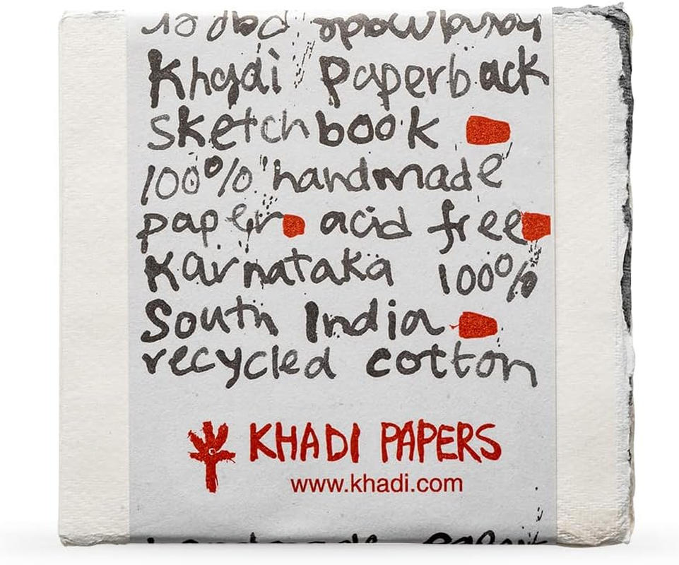 Khadi Papers 150GSM Watercolour Paperback Book Pad, 15 Cm X 15 Cm Size (15 Sheets) image number 2