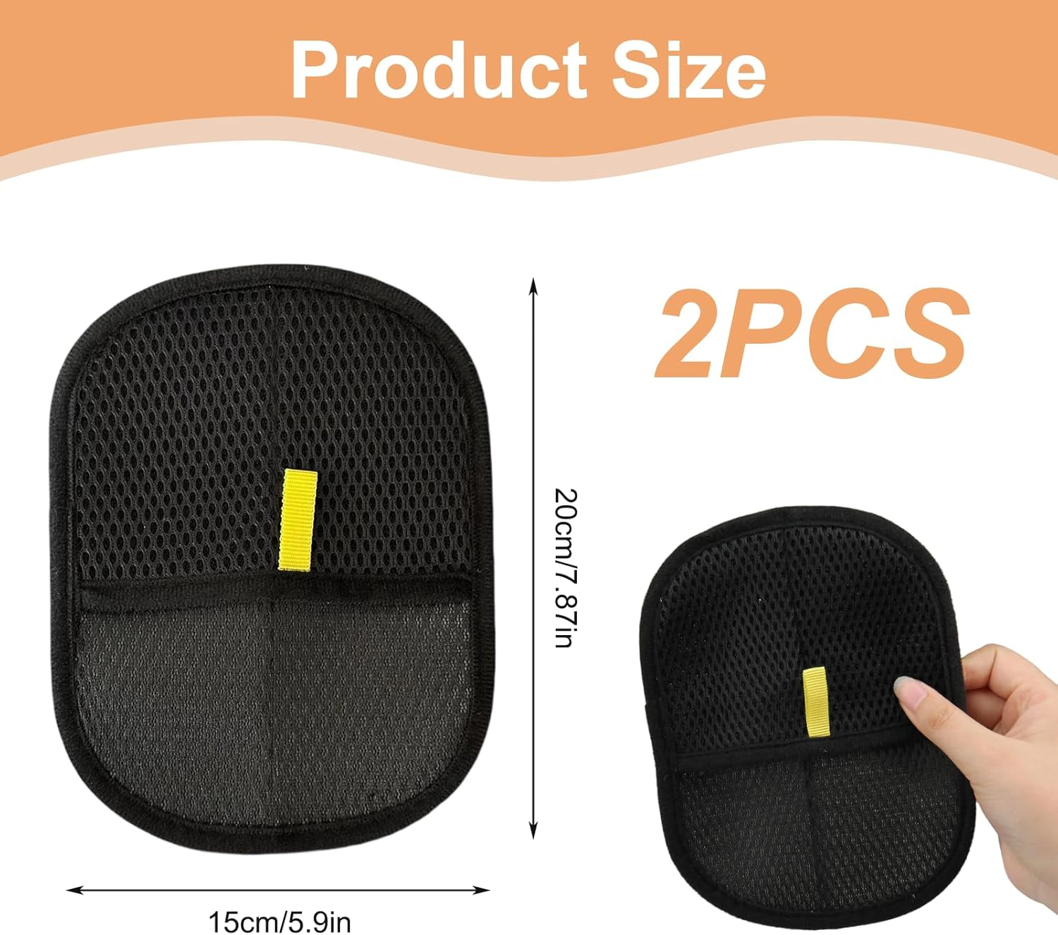 Aisikoo Fur Magnetic Glove - Fingerless Pet Hair Remover Glove for Dogs & Cats, Fur Magnet for Pet Hair Removal, Dog Hair Removal, Clothes & More (Pack of 2) image number 5