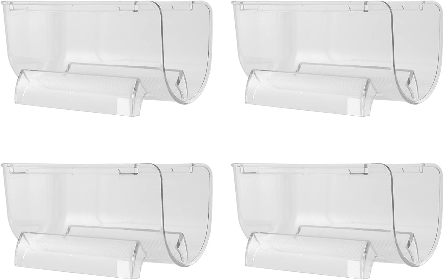 4Pcs Refrigerator Wine Holder,Clear Stackable Plastic Wine Rack Storage Water Bottle Organizer Water Bottle for Fridge image number 4