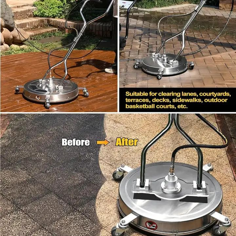 24' Inch High Pressure Washer Surface Cleaner Disc for Concrete Driveway Stainless Steel image number 5