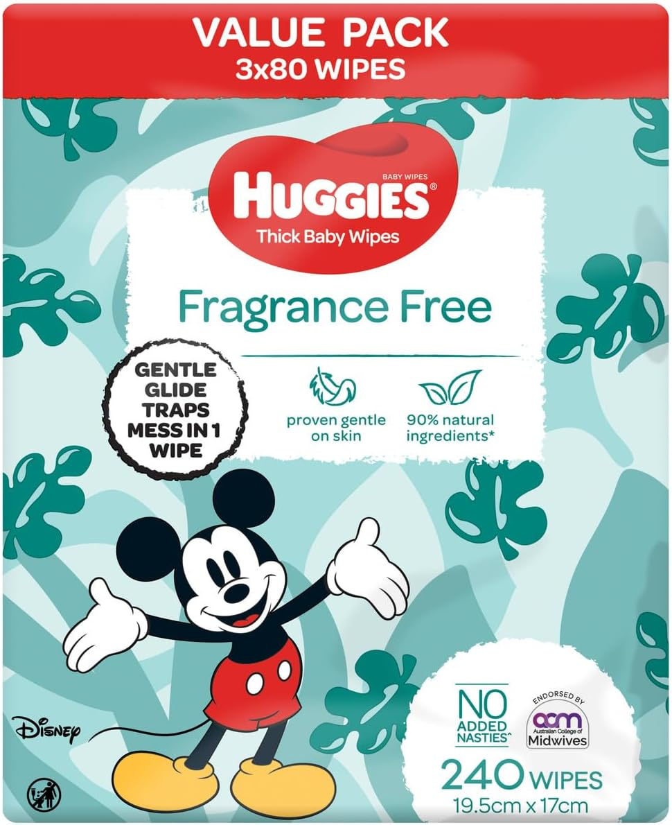 Huggies Baby Wipes Refill Fragrance Free X 240 image number 1