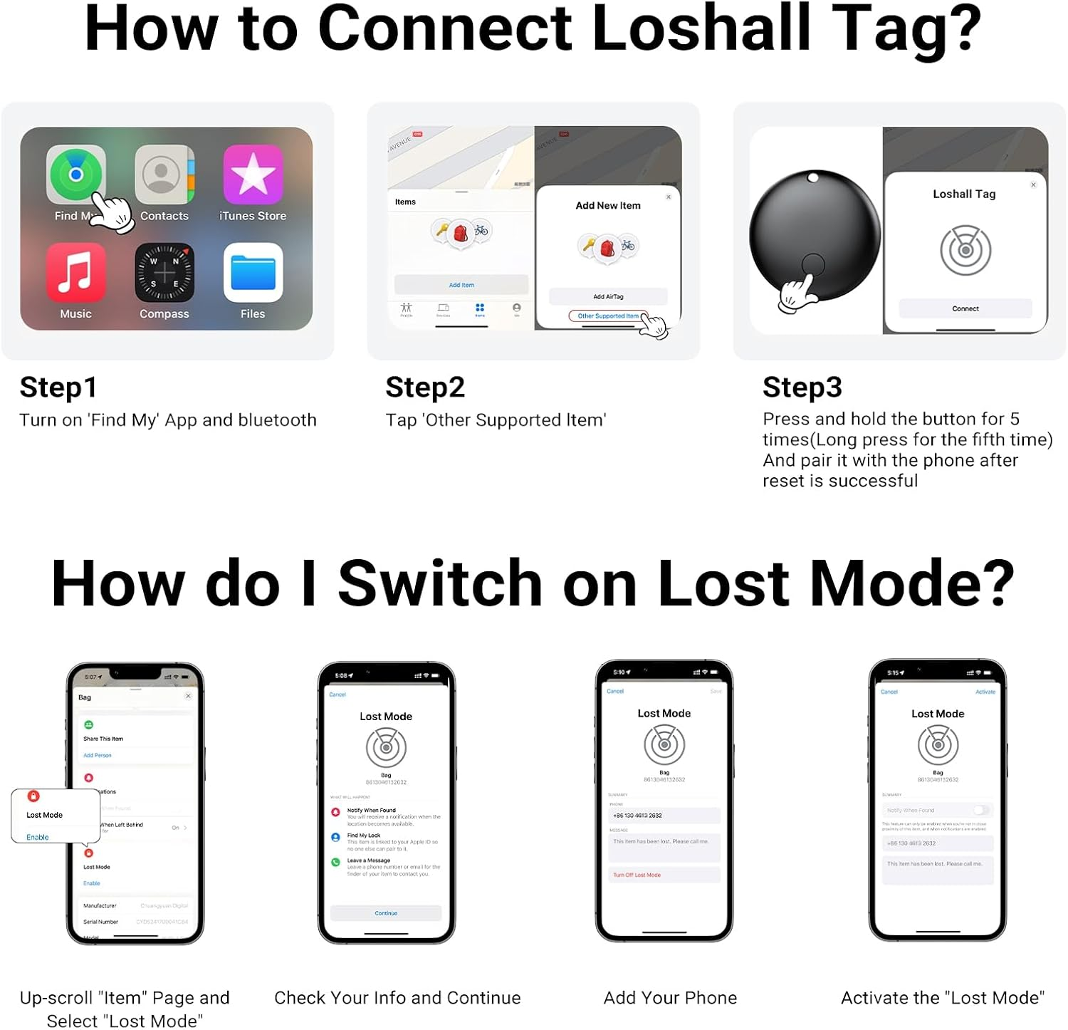 Ixtra Air Tag Tracker Bluetooth Tracker, Smart Tag Item Finders Works with Apple Find My App (Ios 14.6 above Only), Waterproof Keys Finder & Item Locator Worldwide Tracking for Bags,Luggage,Pets image number 3