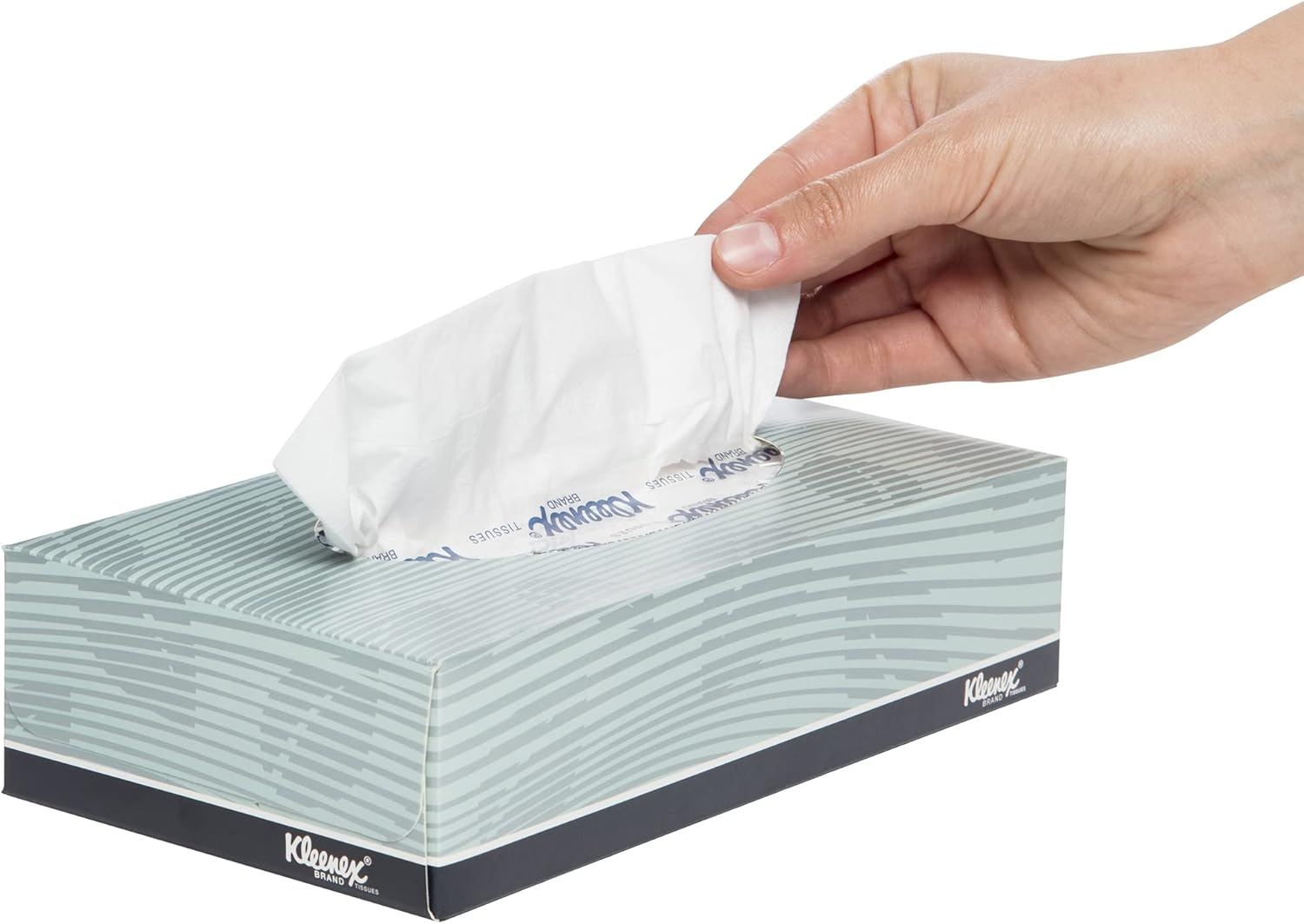 KLEENEX Facial Tissue Box (4720)- 2 Ply Flat Box Soft & High Absorbency Tissue - 48 Boxes/Case, 100 Tissues/Box (4,800 Tissues) image number 2