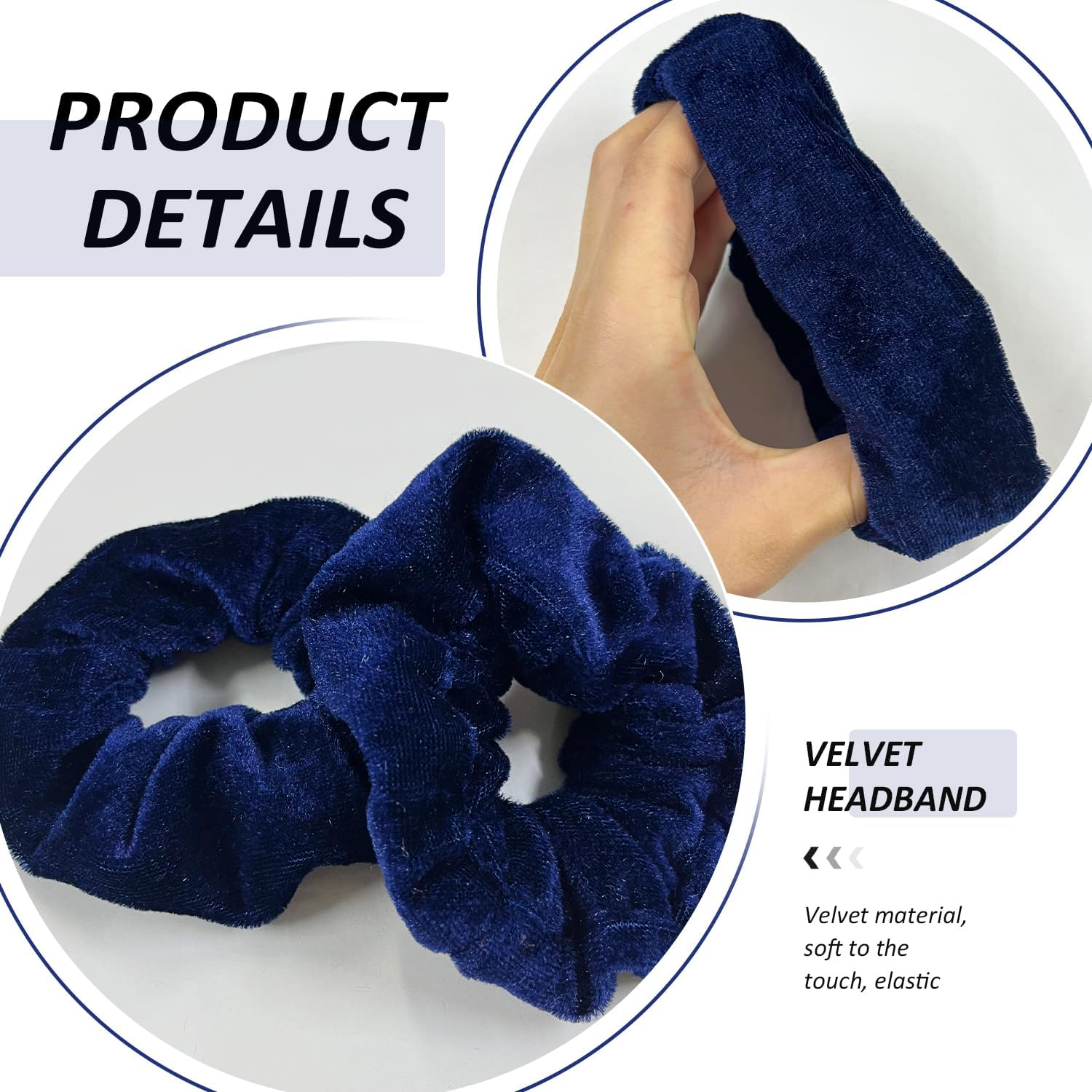 2 Hair Bands, 1 Pair of Hair Pins with Bow, Simple Elastic Hair Bands, Ponytail Headpiece, Fixed Clips for Hair and Sideburns, Accessories for Hairstyle Decoration image number 4