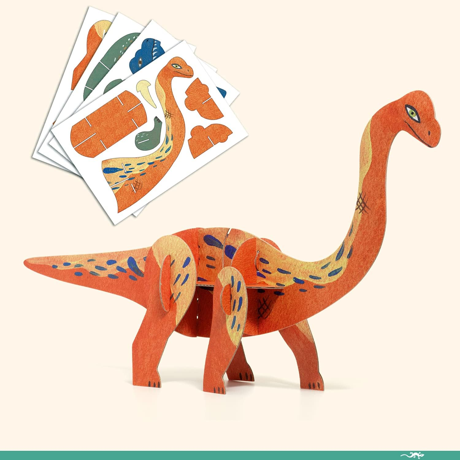 Djeco DJ09331 Multi-Craft Activity Box -The World of Dinosaurs image number 4
