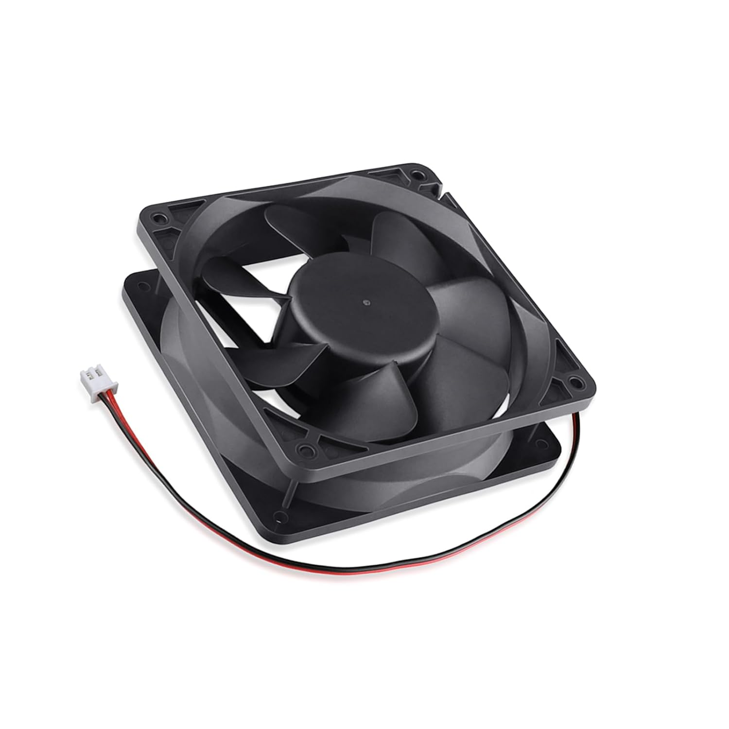 Ronyaoko 12Cm Fan, 120Mm X 38Mm DC 12Volt Axial Small Cooling Fan, for Computer PC Case Server Industrial Greenhouse RV Ventilation,120Mm Cooler, with Protective Grille, 2-Pin