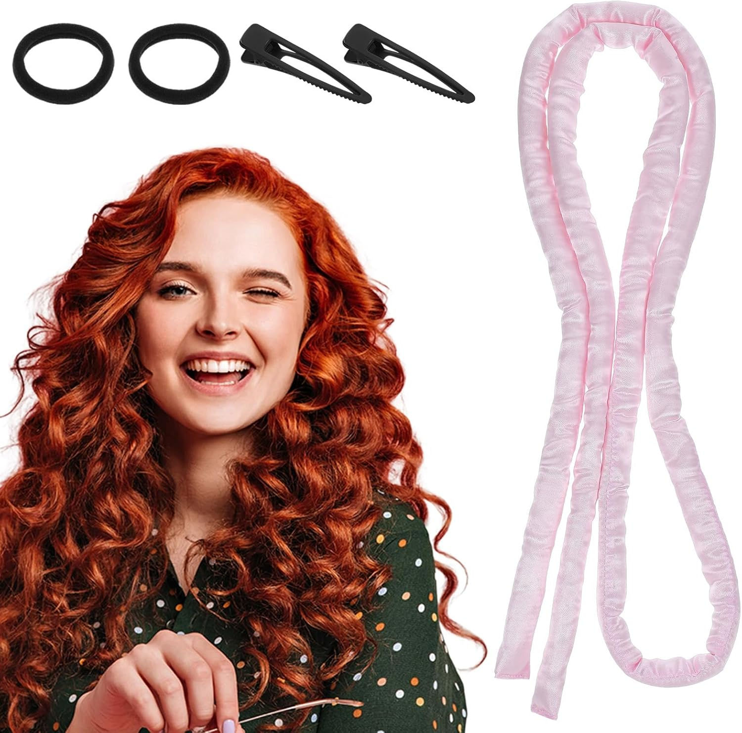 XLIUAX Heatless Curling Rod Headband, Heatless Curls Overnight Headband for Short Long Hair No Heat Overnight Curls with Thin Curlers to Sleep in Lazy Natural Soft Wave DIY