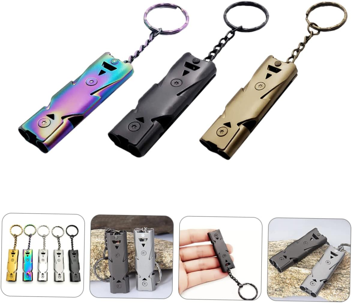 KOMBIUDA Double Tube Survival Whistle Loud Outdoor Safety for Sports and Emergency Situations image number 2
