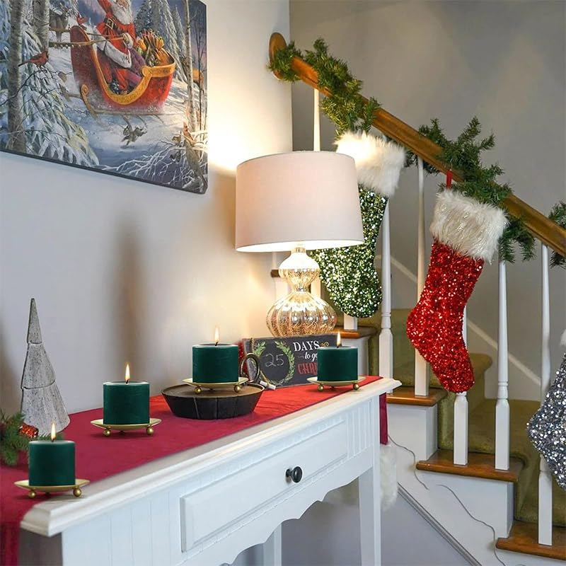 AIMALL 4Pcs Iron Plate Candle Holder Set, 4.33-Inch Aroma Base Tray, Decorative Stand in Black or Gold for Candlelight Display - Gold image number 3