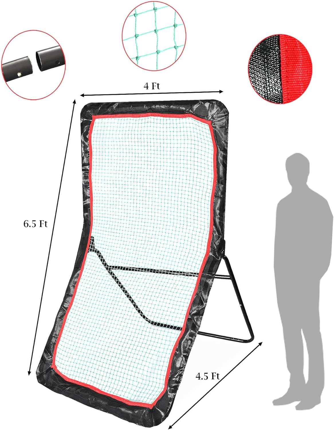 Lacrosse Scoop Premium 4X7Ft Lacrosse Rebounder image number 4