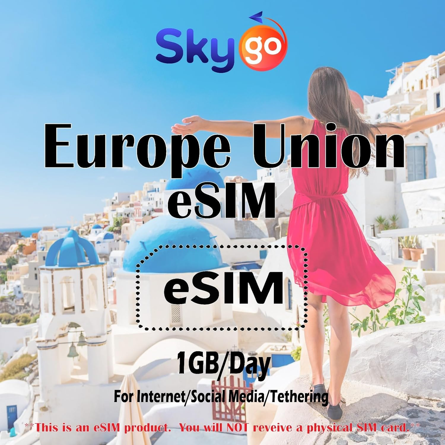 Skygo Esim| Europe for 30Days| Total 15GB| 40+ Countries Prepaid Esim 500MB 5G Data & Unlimited Data | Personal Global SIM | REFILLABLE! image number 1