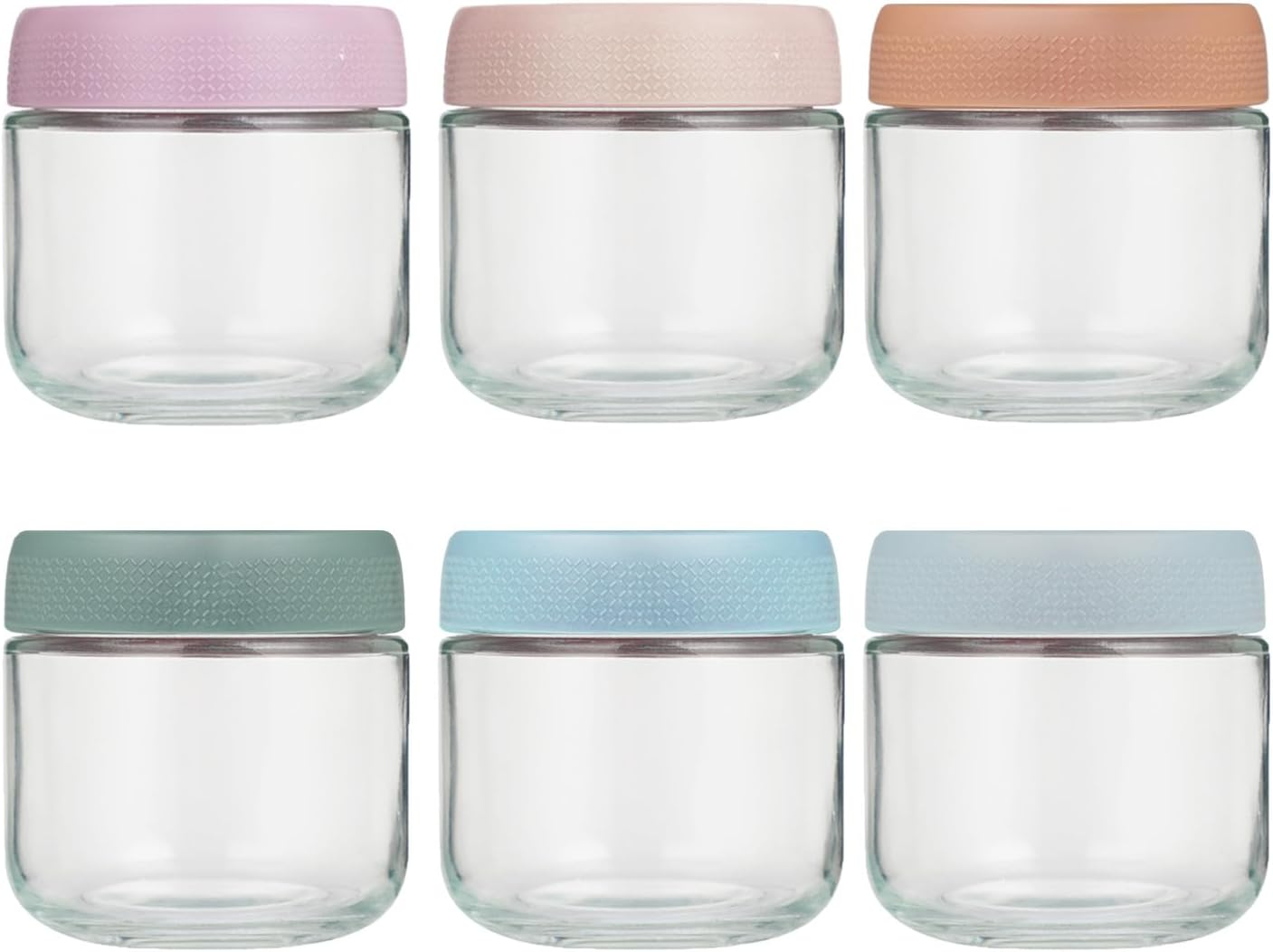 Kaoruo 6 Pack 10Oz Overnight Oats Containers with Lids, Glass Jars with Airtight Lids, Food Storage Containers for Yogurt Spice Snacks Sugar(300Ml) image number 1