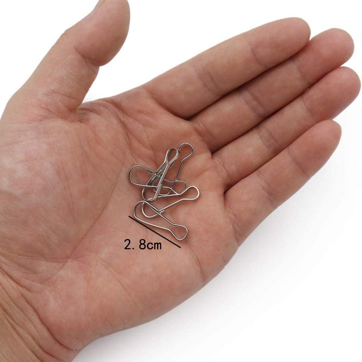 Metal Spring Hooks, 160 Pcs Lanyard Zipper Pull Key Chain Hanging Snap Clip Buckles Small Tools (28Mm* 8Mm) image number 3