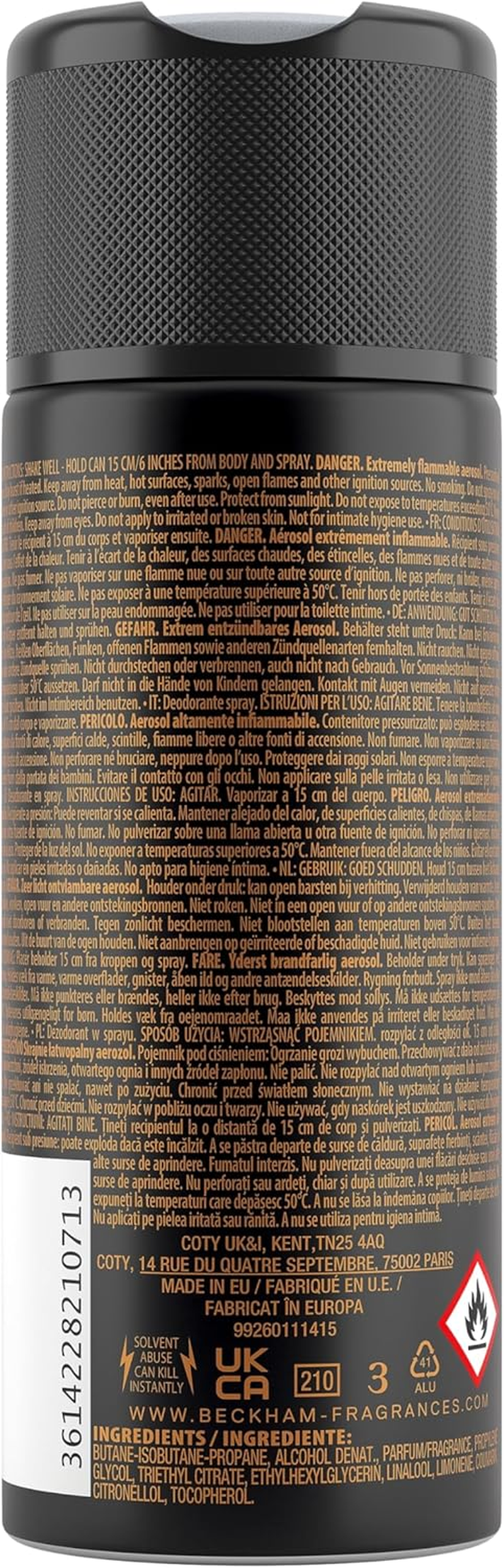 David Beckham Bold Instinct Deodorant Spray for Men 150 Ml image number 3