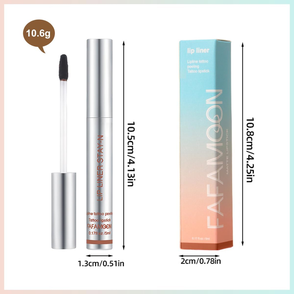 Peel off Lip Liner Stain Long Wear Tattoo Lip Stain Long Lasting, Detachable Pencil Waterproof Transfer-Proof, Highly Pigmented Color Finish Lip Tint Stain (03#Vintage, M) image number 4