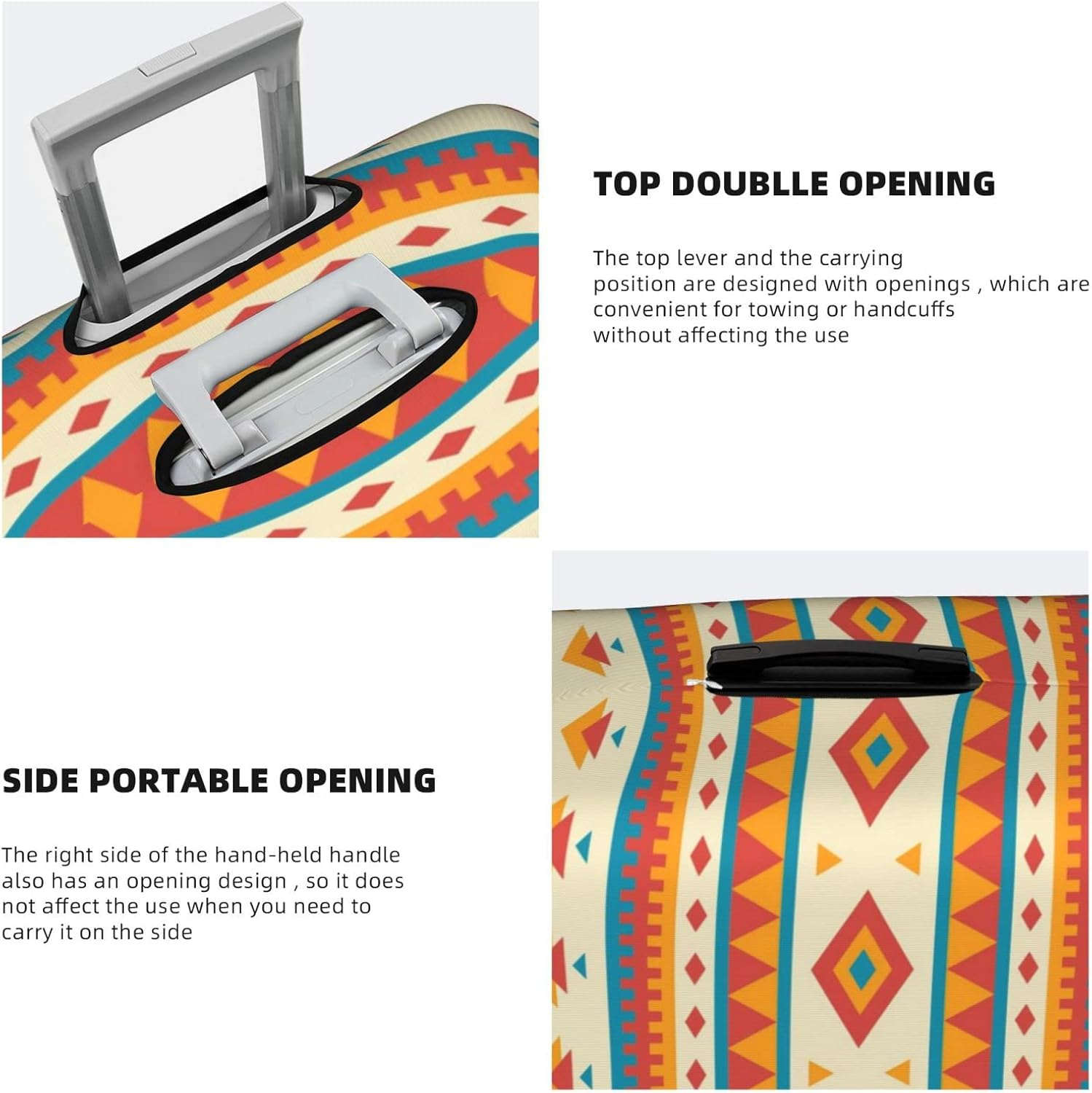 Native American Luggage Cover Anti-Scratch Suitcase Protector Fits 18-32 Inch Luggage image number 6