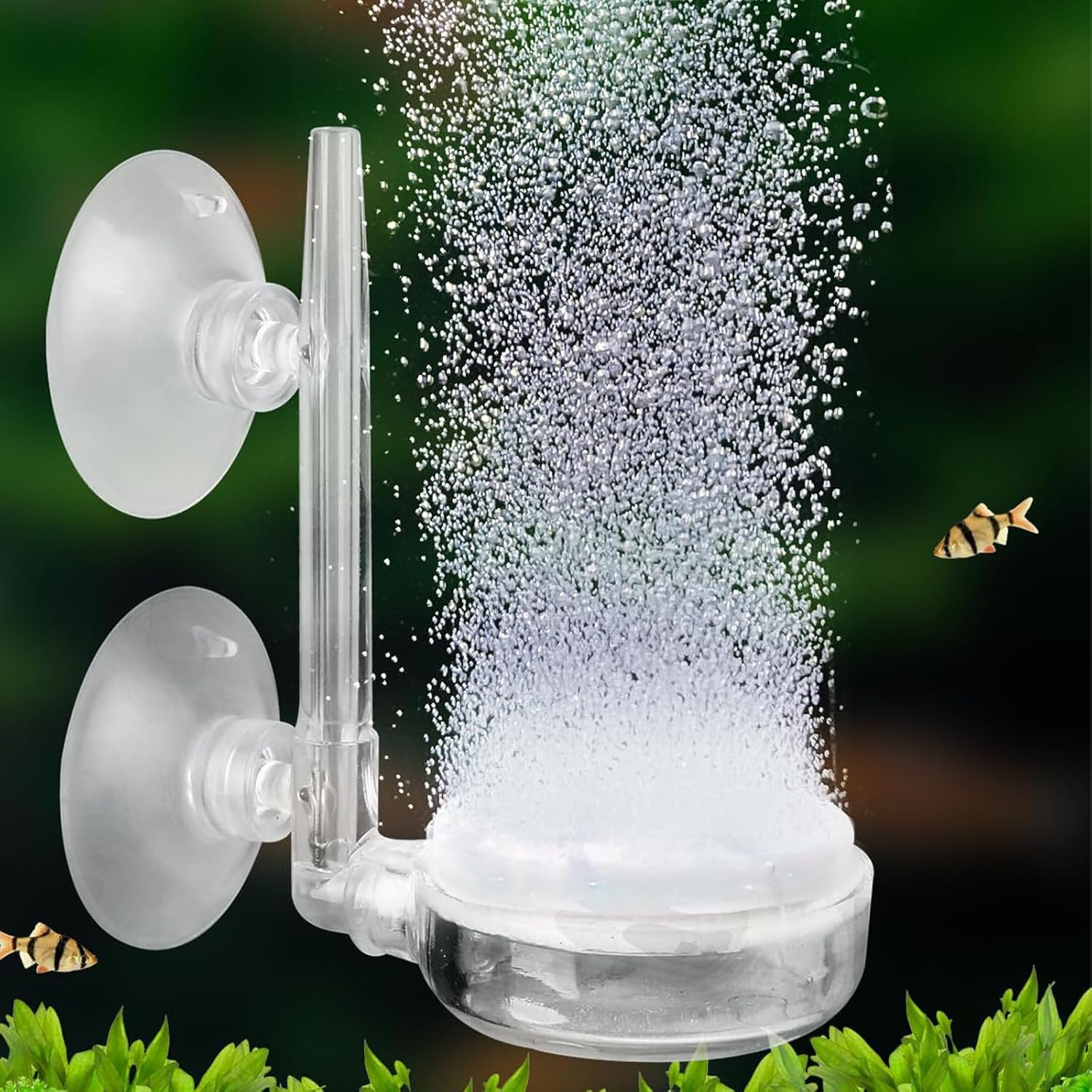 Jeyzuroa Aquarium Air Stone with Control Valve, Fish Tank Nano Bubble Stone - Superfine Bubble Diffuser for Fish Tanks & Hydroponics, Ultra Quiet High Oxygen Dissolution image number 3