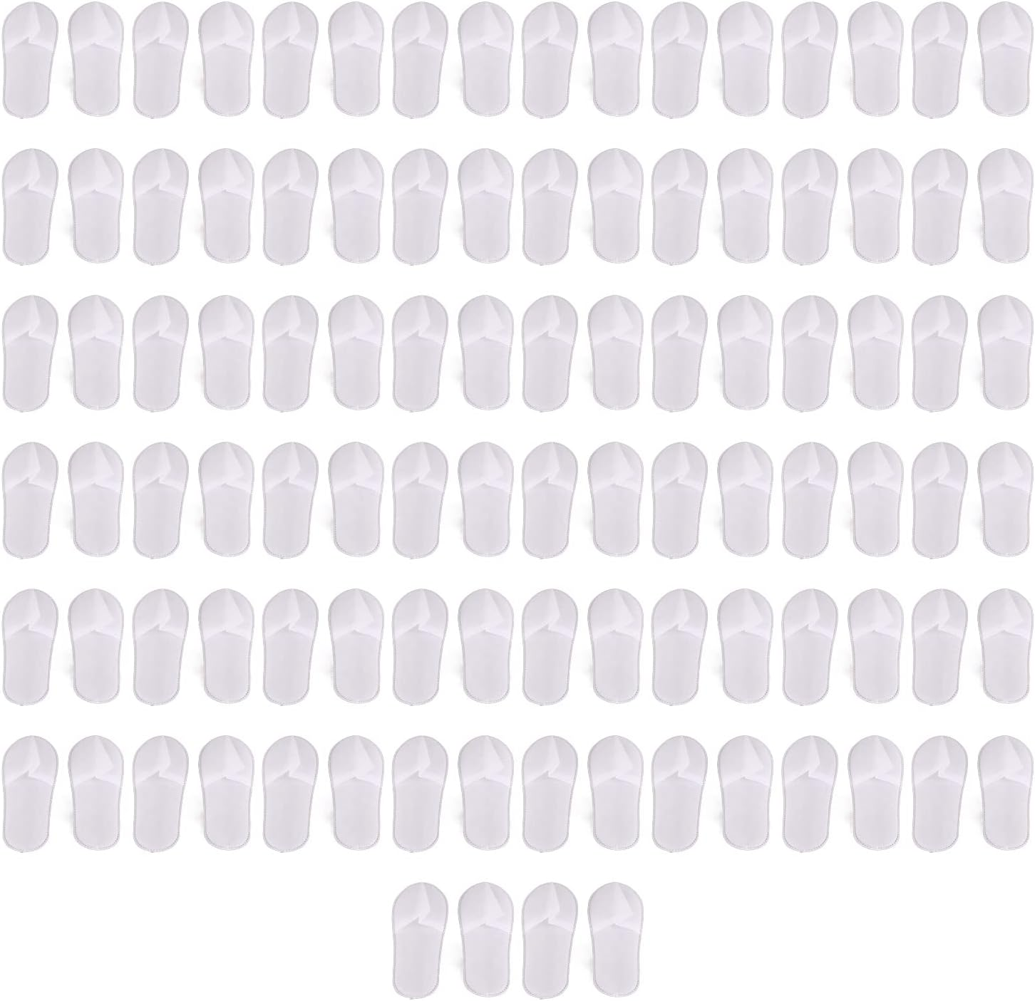 QANYEGN 50Pair Disposable Slippers, Portable Non Slip Bulk Slipper, Disposable Guest Slippers for Home Spa Hotel Party (Non Woven)