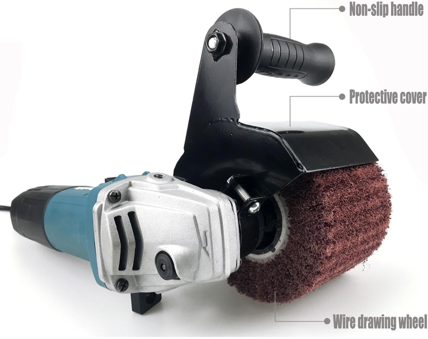 Angle Grinder Polishing Wheel, 80 Grit Abrasive Wheel Wire Drawing Polishing Wheel, 2 Drawing Machine Polishing Wheels Set for Wood Metal Polishing image number 3