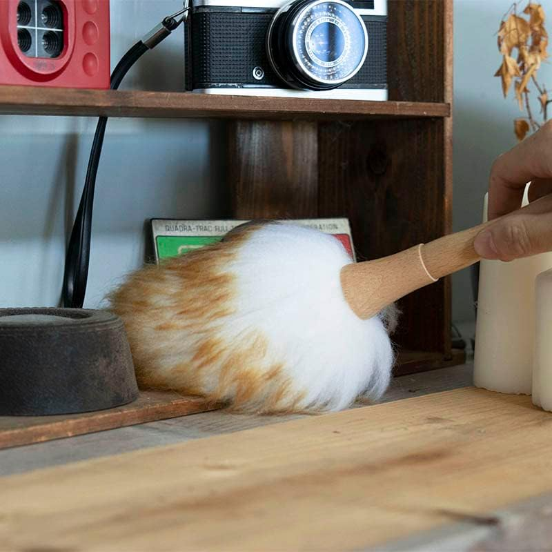 Dulton Lambs Wool Duster, Long, Gentle, White, 27.6 Inches (700 Mm) image number 6