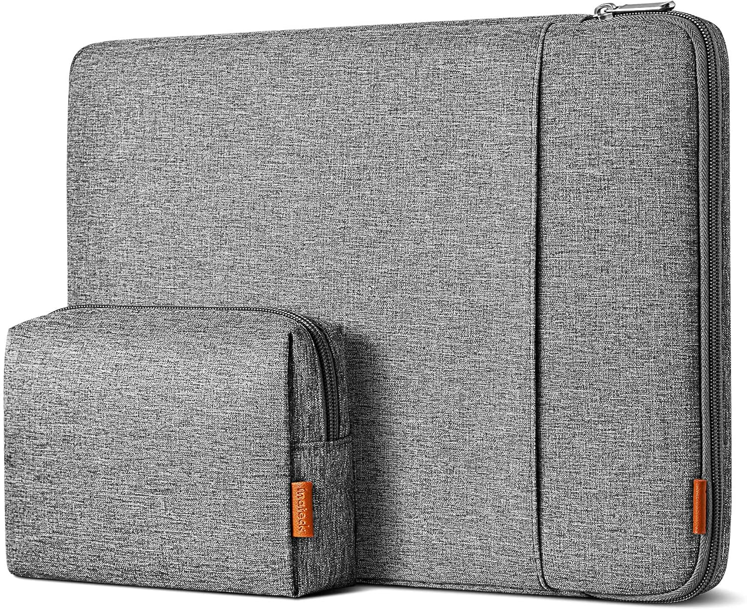 Inateck 360&deg; Protection 13.3" Laptop Bag Sleeve Case Compatible with 14.2 Macbook M3/M2/M1 Pro/Max A2992/A2918/A2779/A2442 2023-2021, 13 Macbook Air 2012-2017, 13 Macbook Pro 2012-2015 - Black Grey
