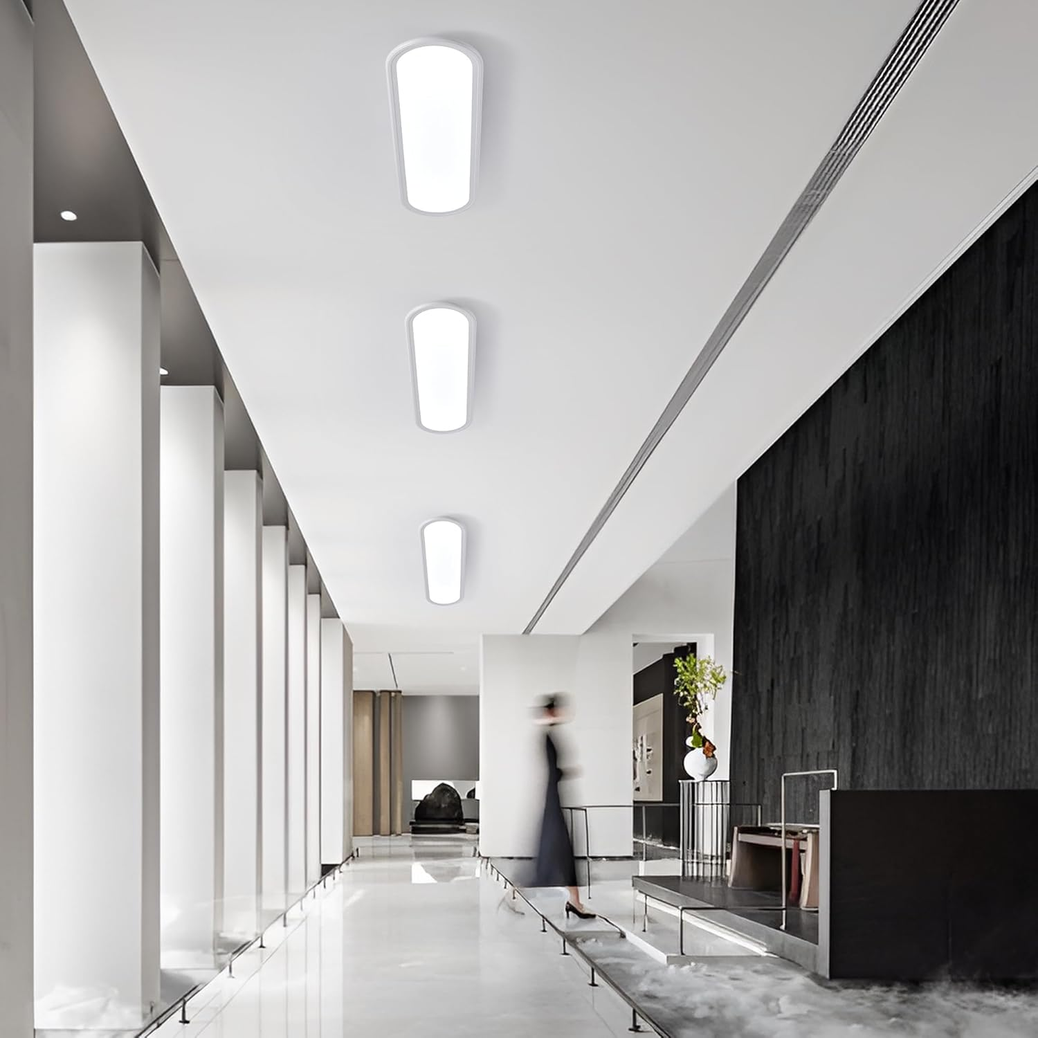 Ganeed Modern Dimmable LED Ceiling Light, Acrylic Ultra Thin Ceiling Lamp with Remote, 70Cm Semi Flush Mount Ceiling Light LED Chandelier for Bedroom Living Dining Room Kitchen, 3000K-6000K