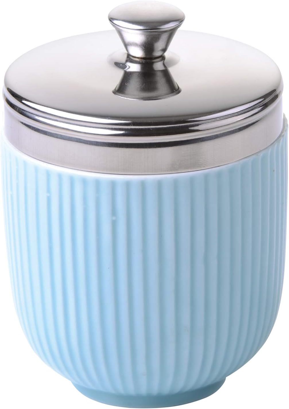 BIA International - Porcelain Egg Coddler - Set of 2 Multi-Coloured Porcelain Egg Poachers with Raining Eggs Design by Artist Clare Mackie, Kitchen Egg Boiler and Multi Cooker, Gift Boxed Packaged