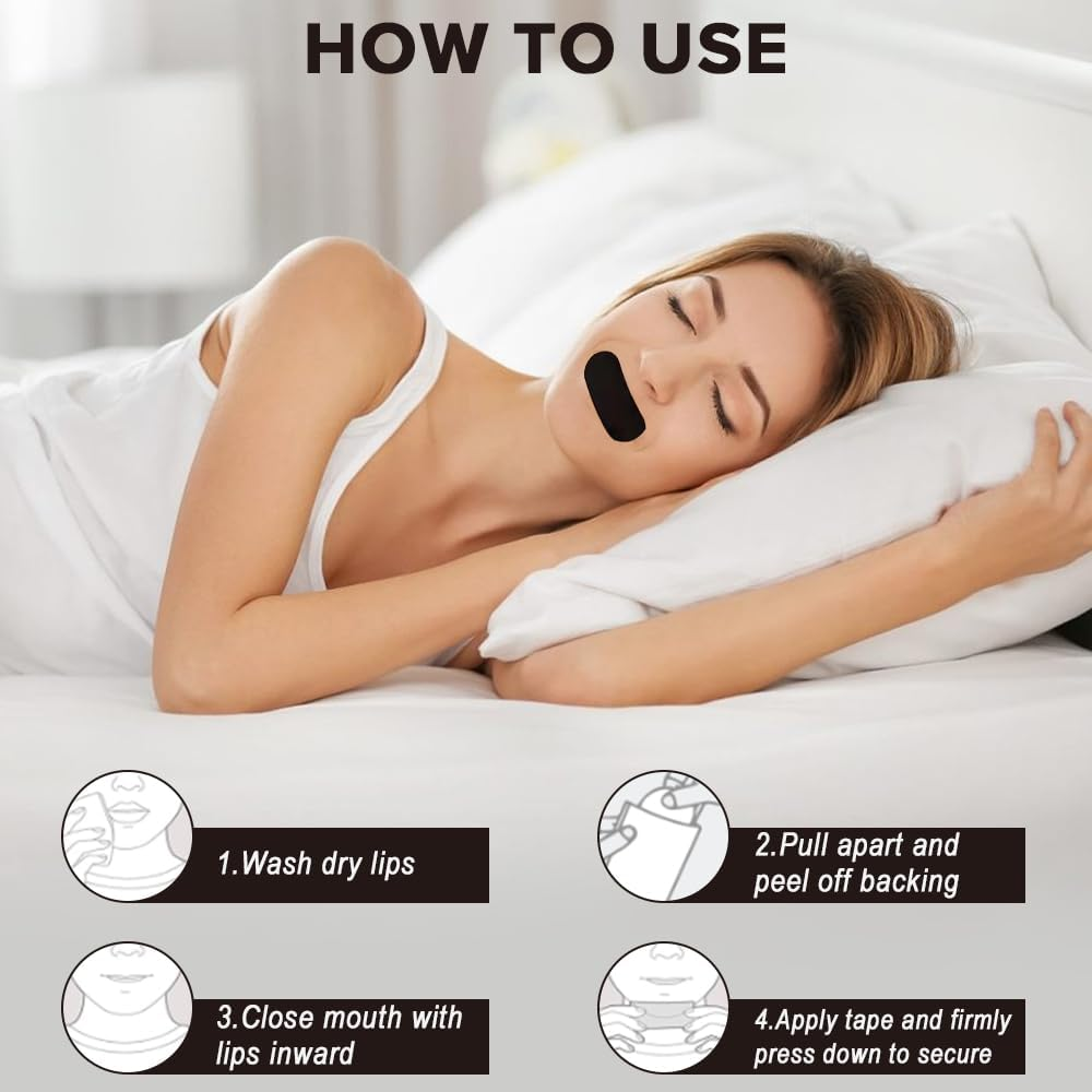 30 Pack Sleep Strips,Yakiter Sleep Tape, Mouth Tape for Sleeping Specially Designed for Lip Contact,Mouth Sleep Tape for Improved Nasal Breathing and Reduced Snoring for Women & Men image number 1