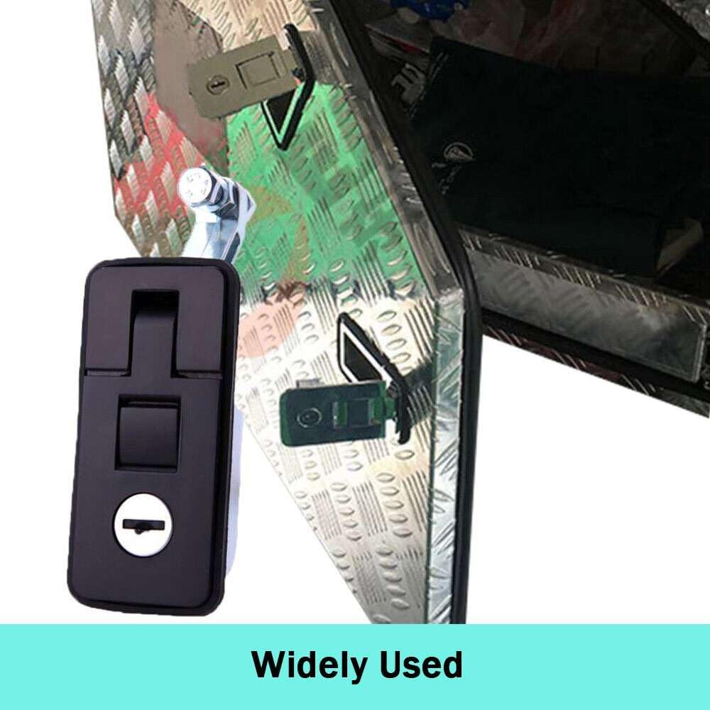 OZNALA 2Pcs Small Chrome Compression Lock Push Latch Tool Box Canopy Pop up RV Trailer(40 * 85Mm)