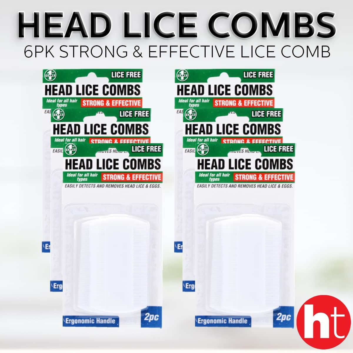 [12PCE] 1St Care White Head Lice Combs, Easily Detects and Removes Head Lice & Eggs, Prevent the Spread of Lice, Double Sided Design image number 3