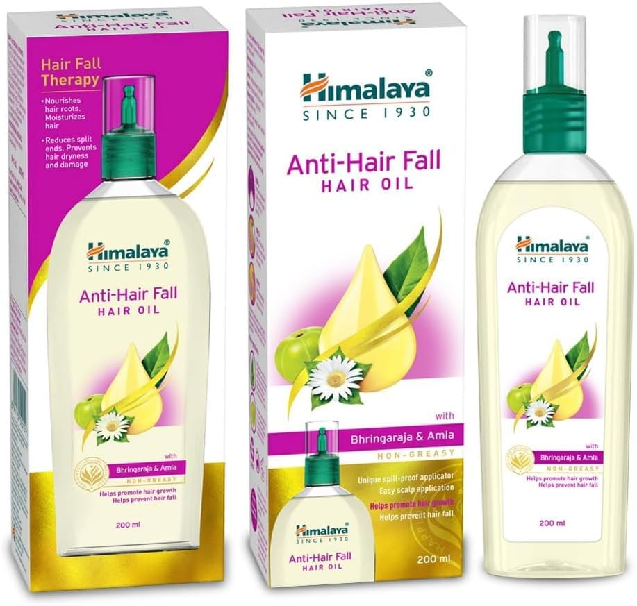 Himalaya Anti-Hair Fall Hair Oil | Non Sticky Hair Oil | Promotes Hair Growth | Prevents Hair Fall | Made with Bhringraja & Amla | for Women & Men | 200Ml image number 3