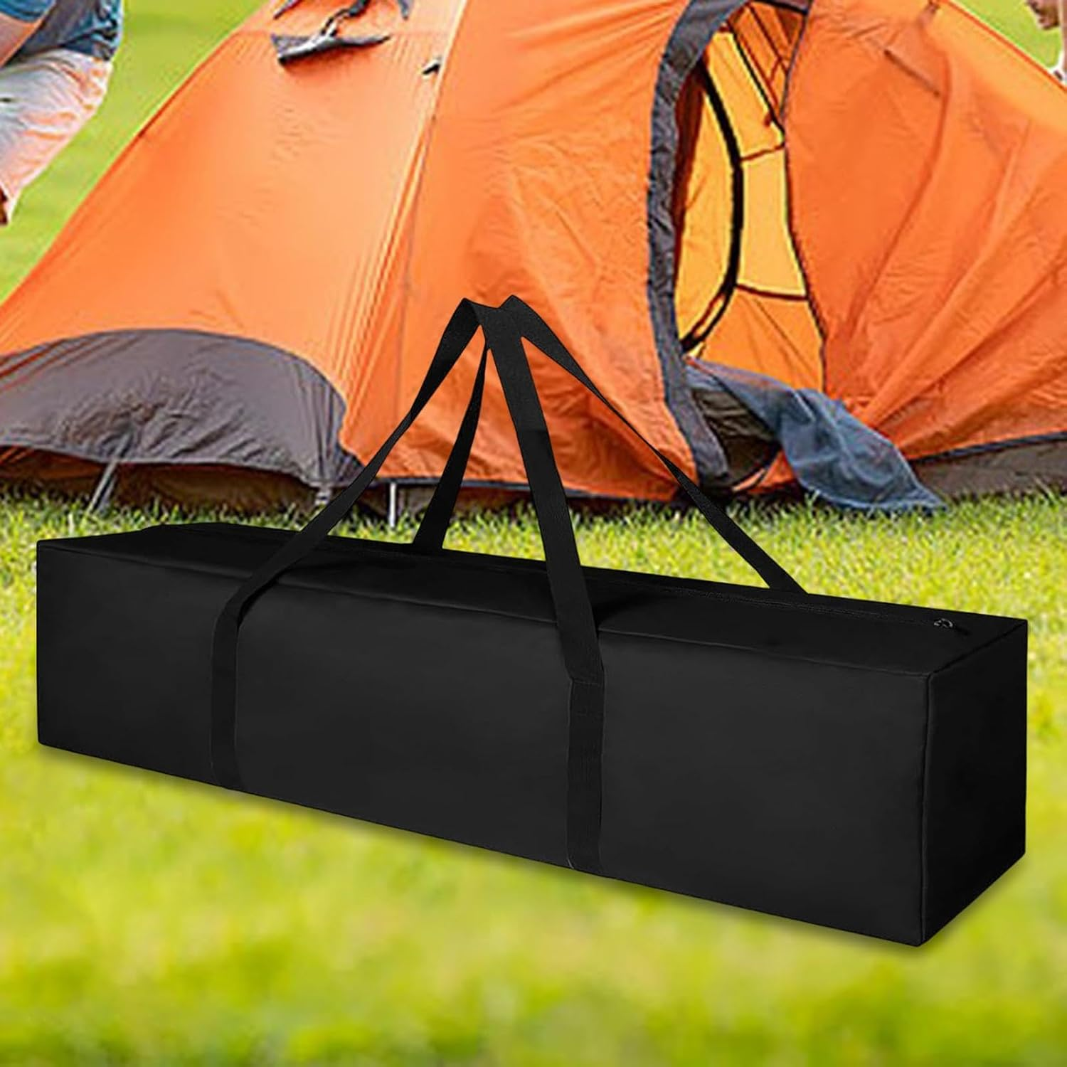 Pegciuho Tent Pole Zippered Storage Bag Camping Storage Bag Travel Luggage Bag Tripod Bag for Tents image number 4