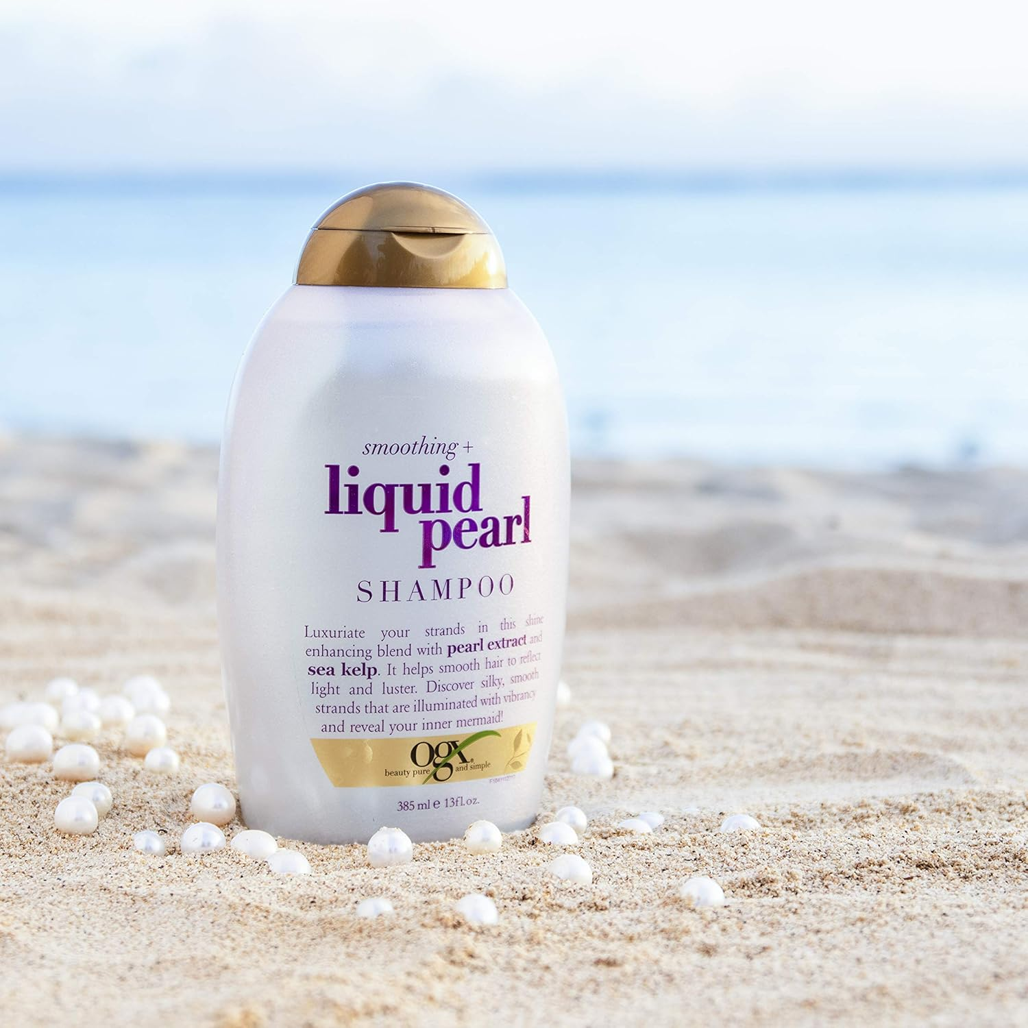 OGX Smoothing + Liquid Pearl Shampoo, 13 Ounce image number 4
