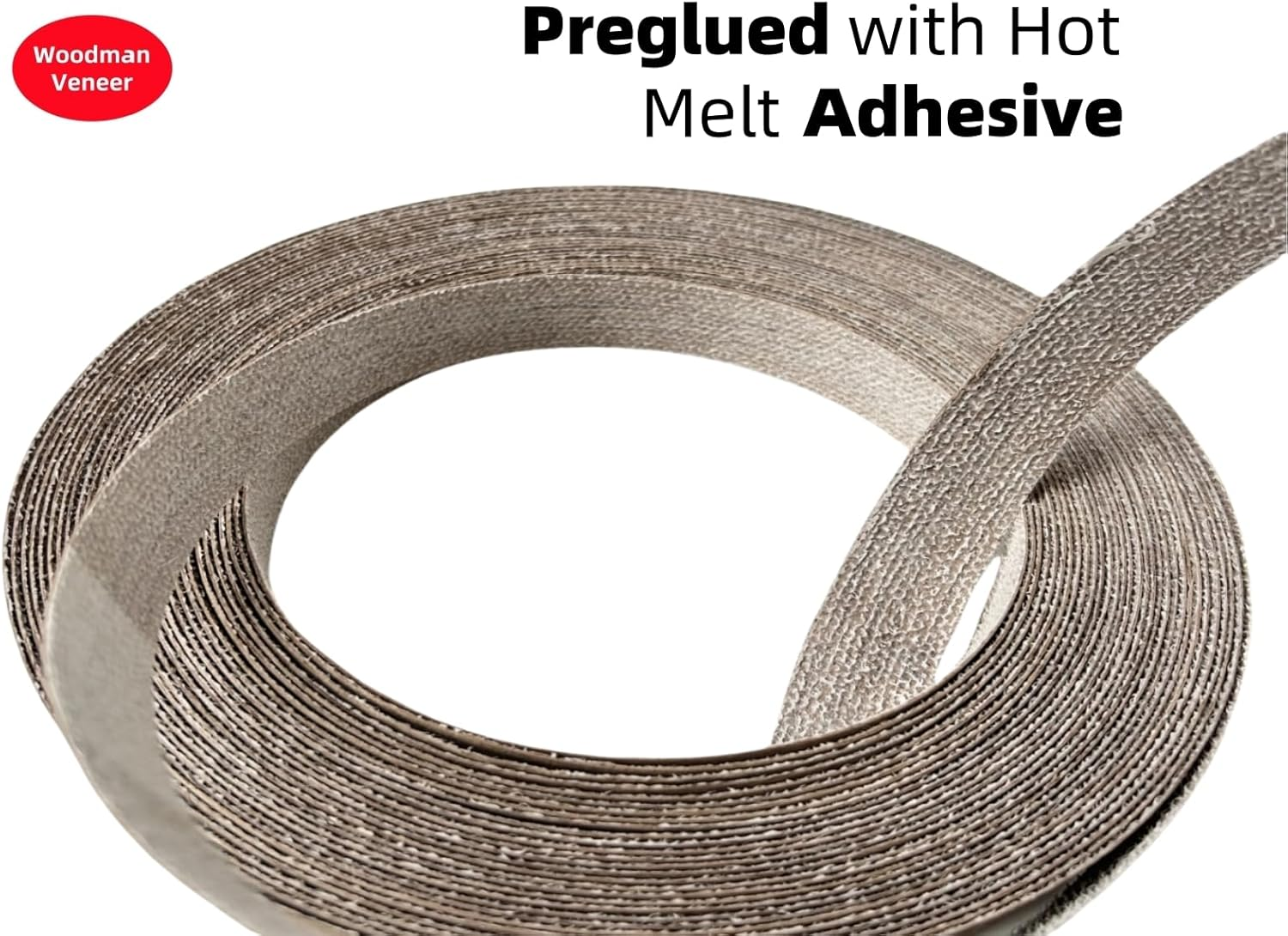 Preglued American Walnut Wood Veneer Edging, Plywood Edge Banding, Flexible Wood Tape, Iron on Easy Application Veneer Edging with Hot Melt Adhesive Back (2.2Cmx15M) image number 2