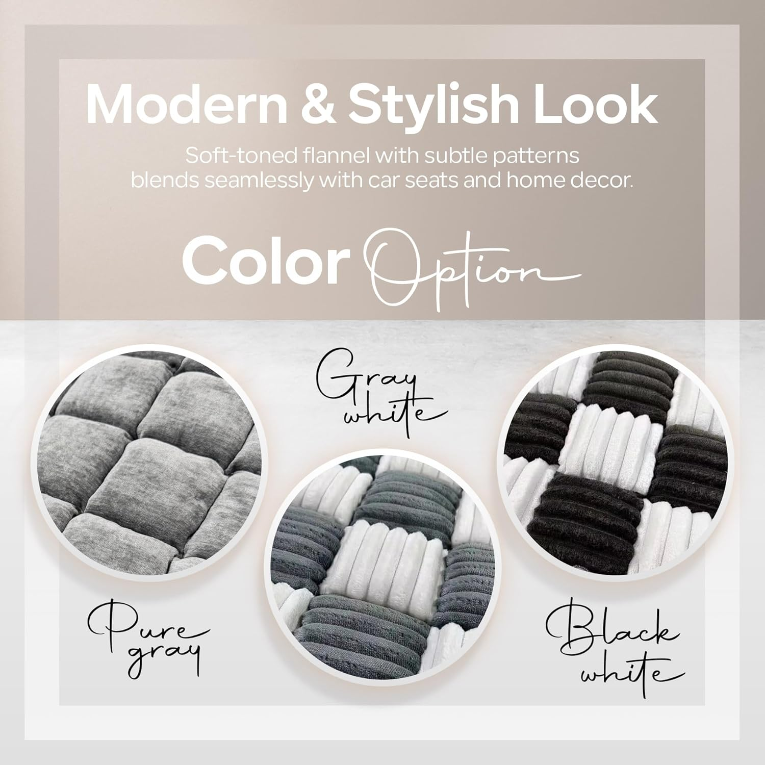 YORUKUS Backseat Pet Bed Mat, Plaid Dog and Cat Bed for Car, Non-Slip Travel Dog Bed, Custom Fit for Backseat Extenders and Seat Covers (Gray-White) image number 3