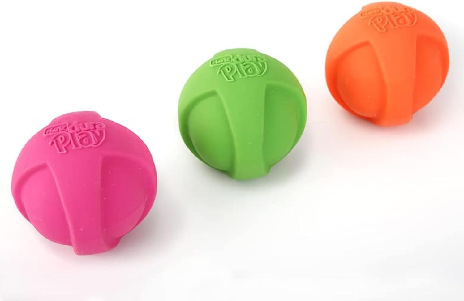 Hartz Duraplay Ball Squeaky Latex Dog Toy, Medium 3 Pack image number 6