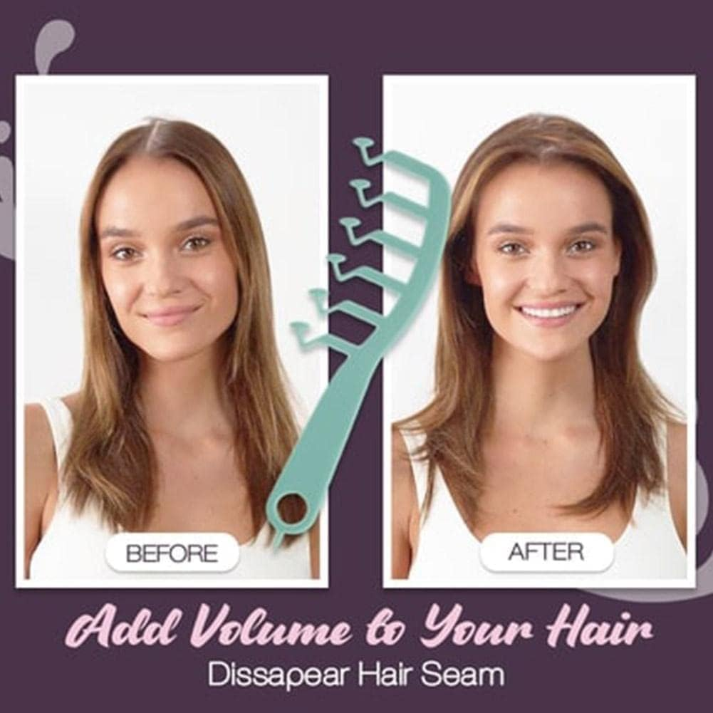 Z-Shaped Wide Tooth Comb for Detangling and Styling Curly Hair - Large Hairdressing Tool with Puff Bangs Design for Girls, Combs