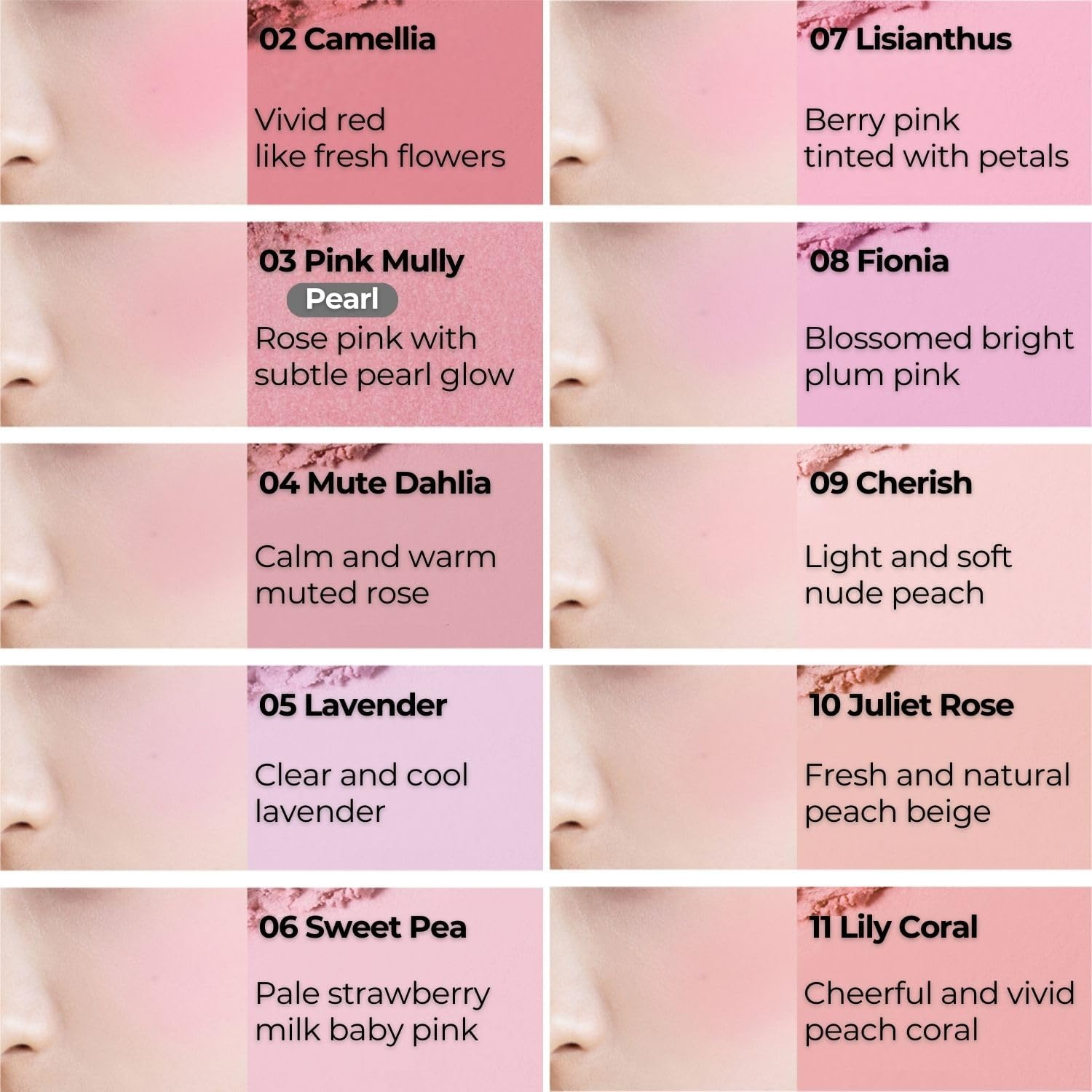 BBIA Last Blush NEW 15 Colors - Cheek Blush Shaping Shading Contour & Highlight Long-Lasting Matte Finish Natural Shades Buildable & Blendable Daily Korean Face Makeup (12 GRAYISH, Pack of 1) - 01 Forget Me Not image number 7