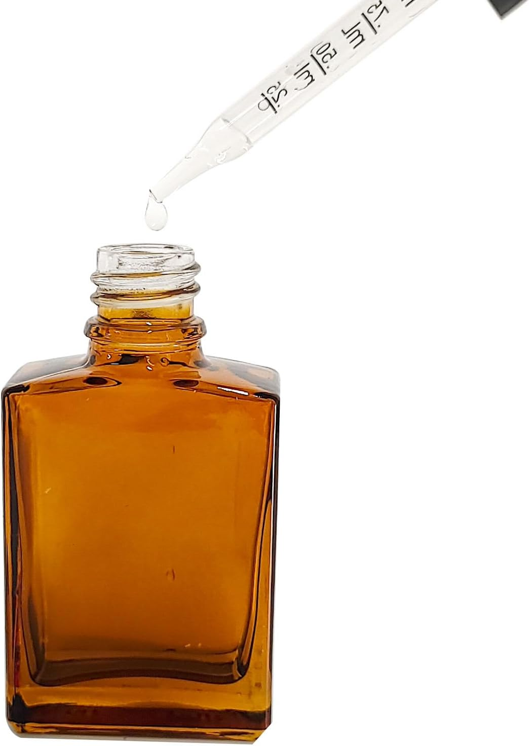 12 Pack 1 Oz Amber Square Glass Dropper Bottle for Essential Oil, Perfume, Serums and Liquids with Eye Droppers image number 4